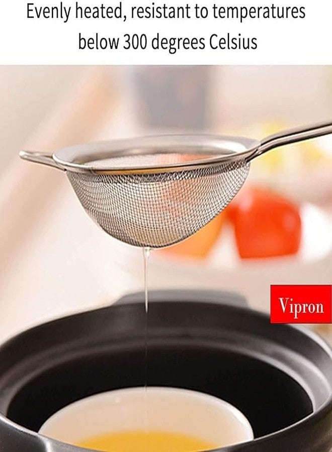 Vipron Stainless Steel Tea Strainer, Chalani Set of 3 pcs, 8 cm, Medium Double Mesh - Image 2
